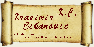 Krasimir Čikanović vizit kartica